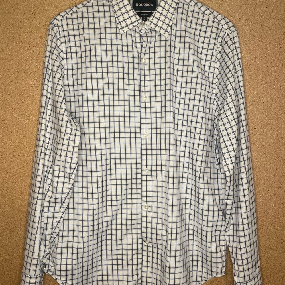 Bonobos Blue and White Button Down Dress Shirt